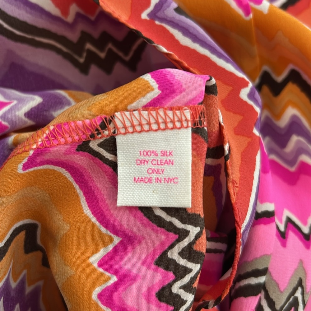 Chevron Silk Dress - image 3